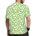 thumbnail image 2 of Wukai Daisies Flowers Print Men's Short-Sleeved Mesh T-Shirt,Quick-Dry Short Sleeve Workout T-Shirt-Medium, 2 of 8
