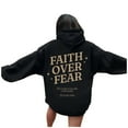 thumbnail image 6 of Christian Hoodies for Women 2025 Faith Over Fear Hoodie Christian Hoodie with Pockets Hooded Sweatshirt Women Pullover, 6 of 8