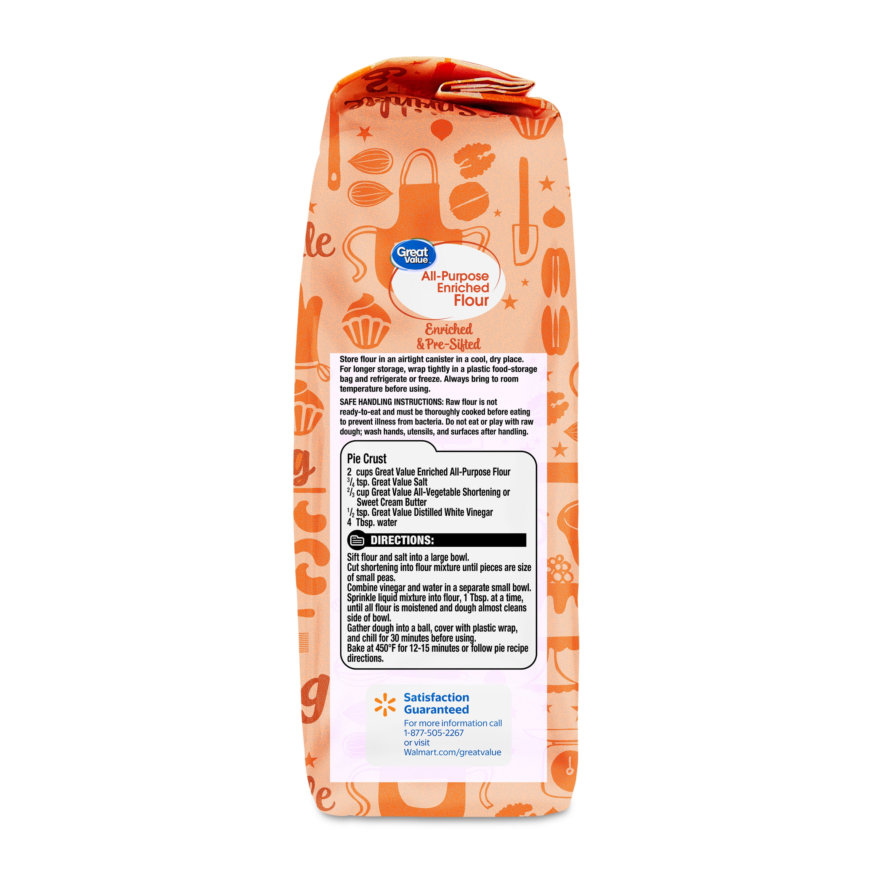Great Value All-Purpose Unbleached Wheat Flour, 5 lb Bag