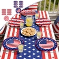 thumbnail image 7 of SLYNSHome 25Pcs American Flag Patriotic Party Plates 9 inch Disposable Paper Plates Red White Blue Decorations for Independence Day 250th Anniversary Decor, 7 of 7