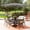 Gray, variant on ACEGOSES 10 x 6.5ft LED Rectangle Outdoor Patio Deck Market Outside Table Umbrellas with Non-Fading Polyester canopy,Brown