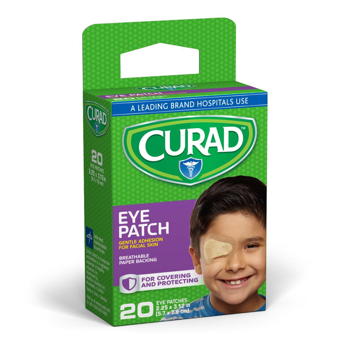 CURAD Adhesive Eye Patch, 2.25" x 3.12", Beige 20 Count per Box