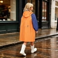 thumbnail image 4 of Fancifize Rain Jacket for Teen Girls Full Zip Long Raincoat Waterproof Hiking Outdoor Outerwear with Pockets, 4 of 5