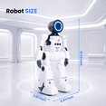 thumbnail image 5 of SaveJoy Smart RC Robot Toy for Kids, Voice Controlled with Delivery Tray, Gesture Sensing Programmable Actions Music Dance 2.4GHz Rechargeable Robot, 5 of 9