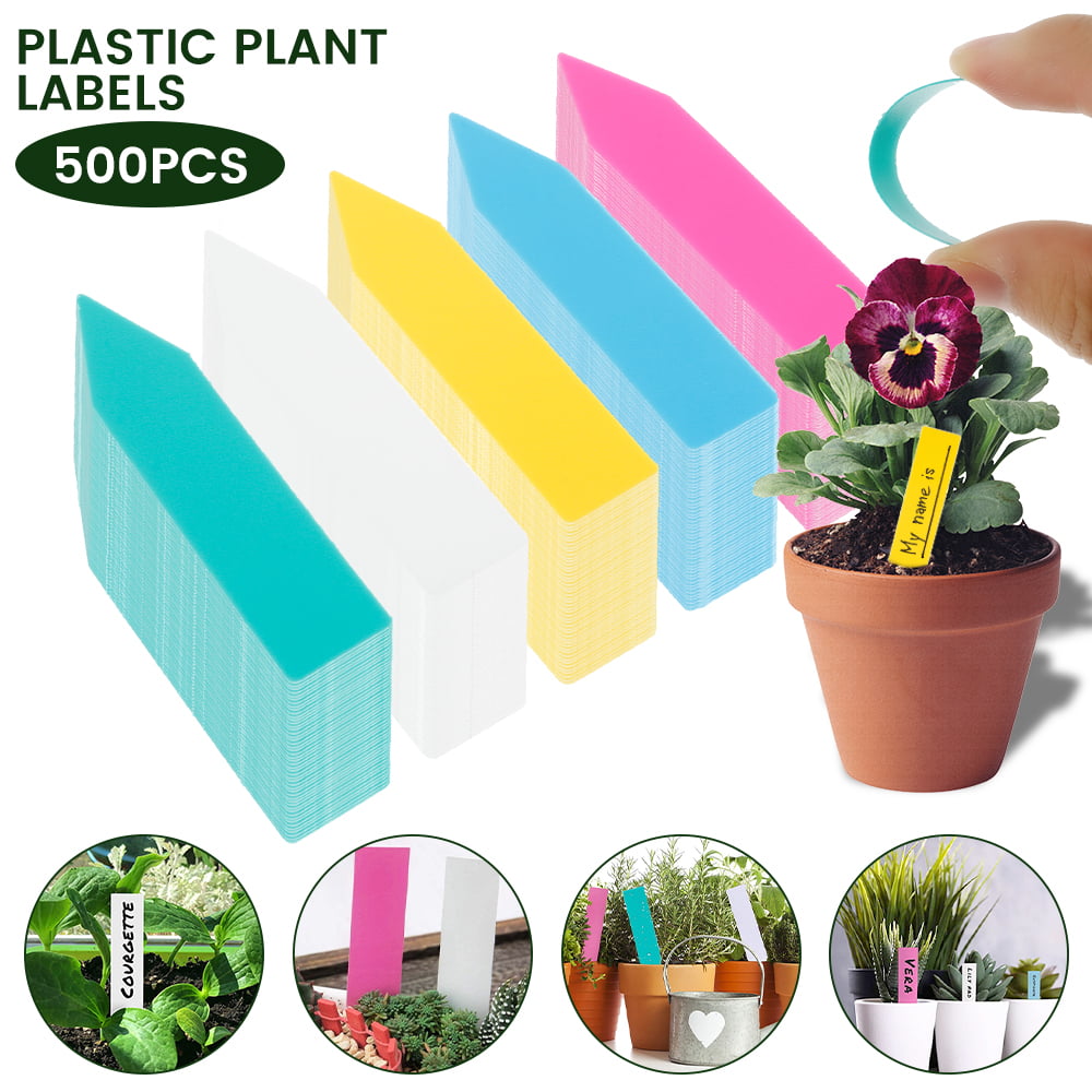 100 Pcs Heart Plastic Plant Labels Waterproof Garden Tags Nursery Markers for Outdoor Garden Waterproof Plant Signs for Gardeners Multicolor
