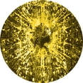 thumbnail image 1 of Ahgly Company Machine Washable Indoor Round Persian Yellow Bohemian Area Rugs, 8' Round, 1 of 4