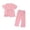 Pink, variant on Adaptive Clothing Set for Bedridden Patients with Easy Snap Closures Unisex Short Sleeve Top and Pants for Elderly and Post Surgery Use