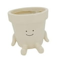 thumbnail image 2 of veasfak Smiling Face Planter Creative Decorative Vase for Office Living Room Desktop, 2 of 9