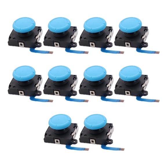 Xingzhi 10Pcs Analog Joystick Sensor Button Left Handle Joycon Controller Repair Tool Kit for Professionals Games Accs Blue
