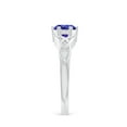 thumbnail image 3 of Angara Natural 0.9 Ct. Tanzanite Solitaire Ring in 14K White Gold for Women (Ring Size: 11.5), 3 of 9