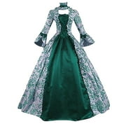 BBabaCats Renaissance Dress for Women Elegant Maxi Victorian Dress Bell Sleeve Medieval Dress Embroidery 18th Century Princess Dresses