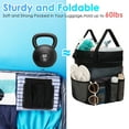 thumbnail image 4 of Fammart Mesh Shower Caddy Portable with Drawstring and 7 Deeper Pockets for College Dorm Essentials, Hanging Shower Caddy Basket,Quick-Dry Shower Tote Bag for Toiletry,Bathroom,Camp,Gym, Black, 4 of 8