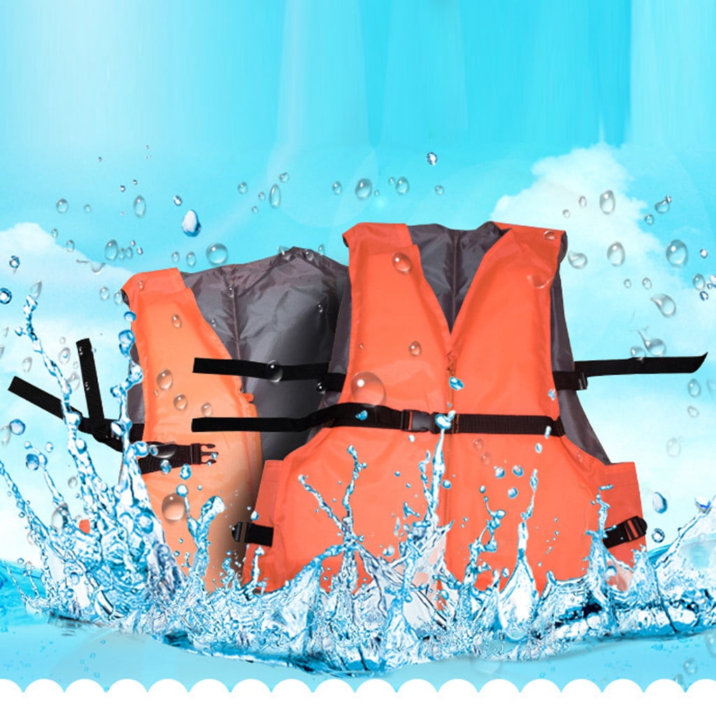 Deeceymbur Adjustable Life Jacket Paddle Zipper Vest Coast Guard Approved Life Vest Flotation Device Kayak Ski Buoyancy Fishing Boat Watersport Buoyancy Aid Swim Jackets Portable Snorkel Vest