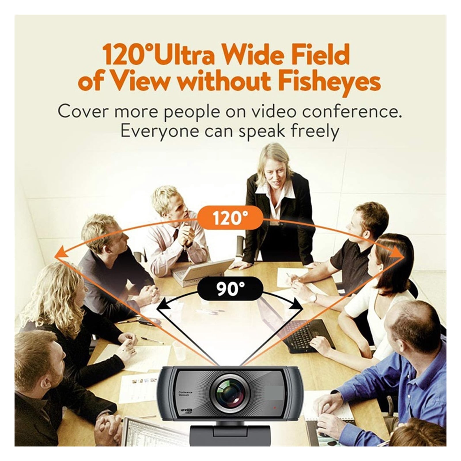 1080P HD USB Webcam 60FPS 120° Wide Angle With Microphone For Streaming Gaming Conferencing PC For Conferencing, Live Streaming, Recording ,HD Video