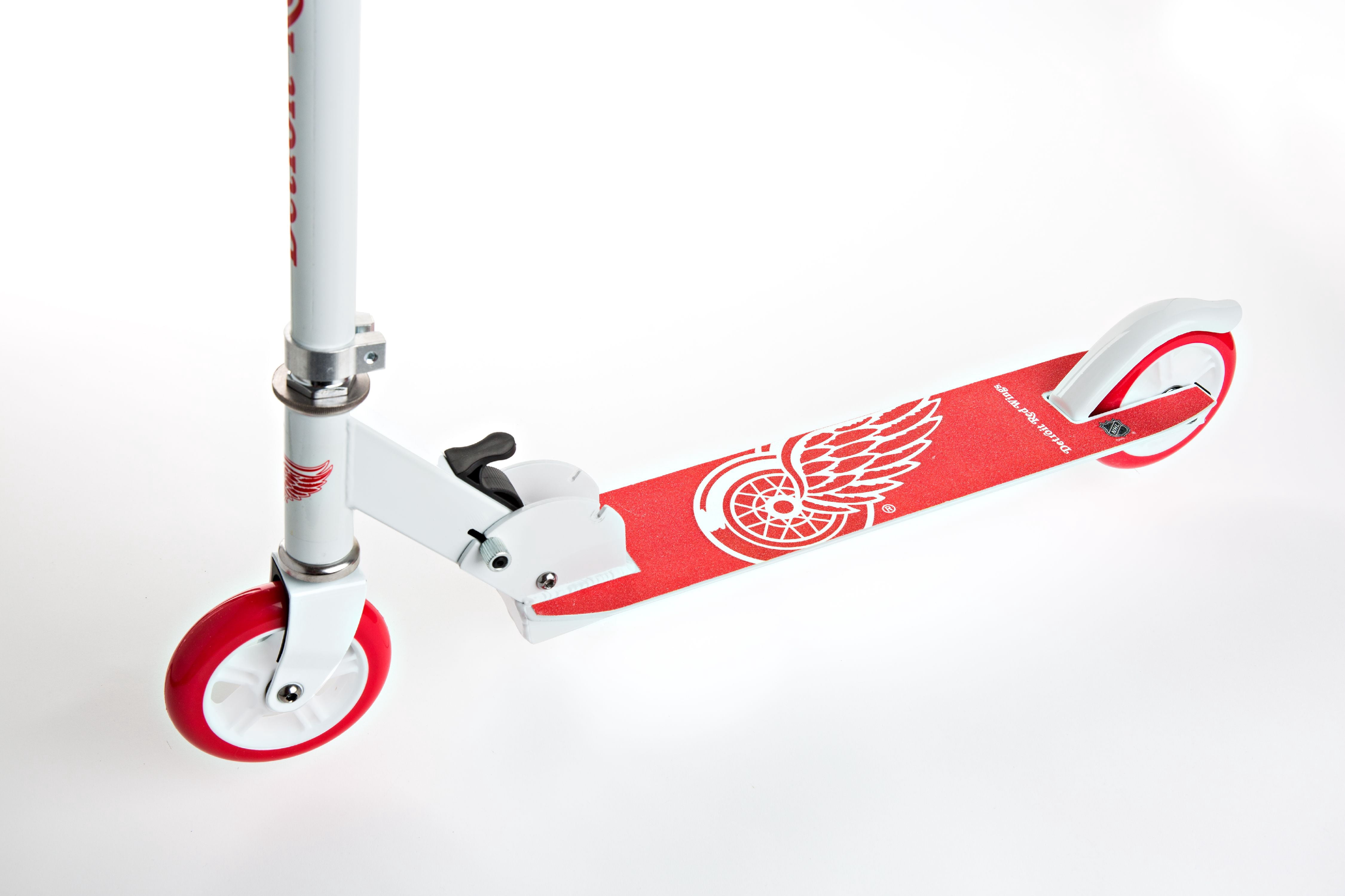 NHL Detroit Red Wings Folding Kick Scooter for Kids Ages 5 and Up by Walk-Onz Sports