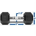 thumbnail image 2 of Yes4All 15 lbs Rubber Coated Hex Dumbbell, Single, 2 of 5