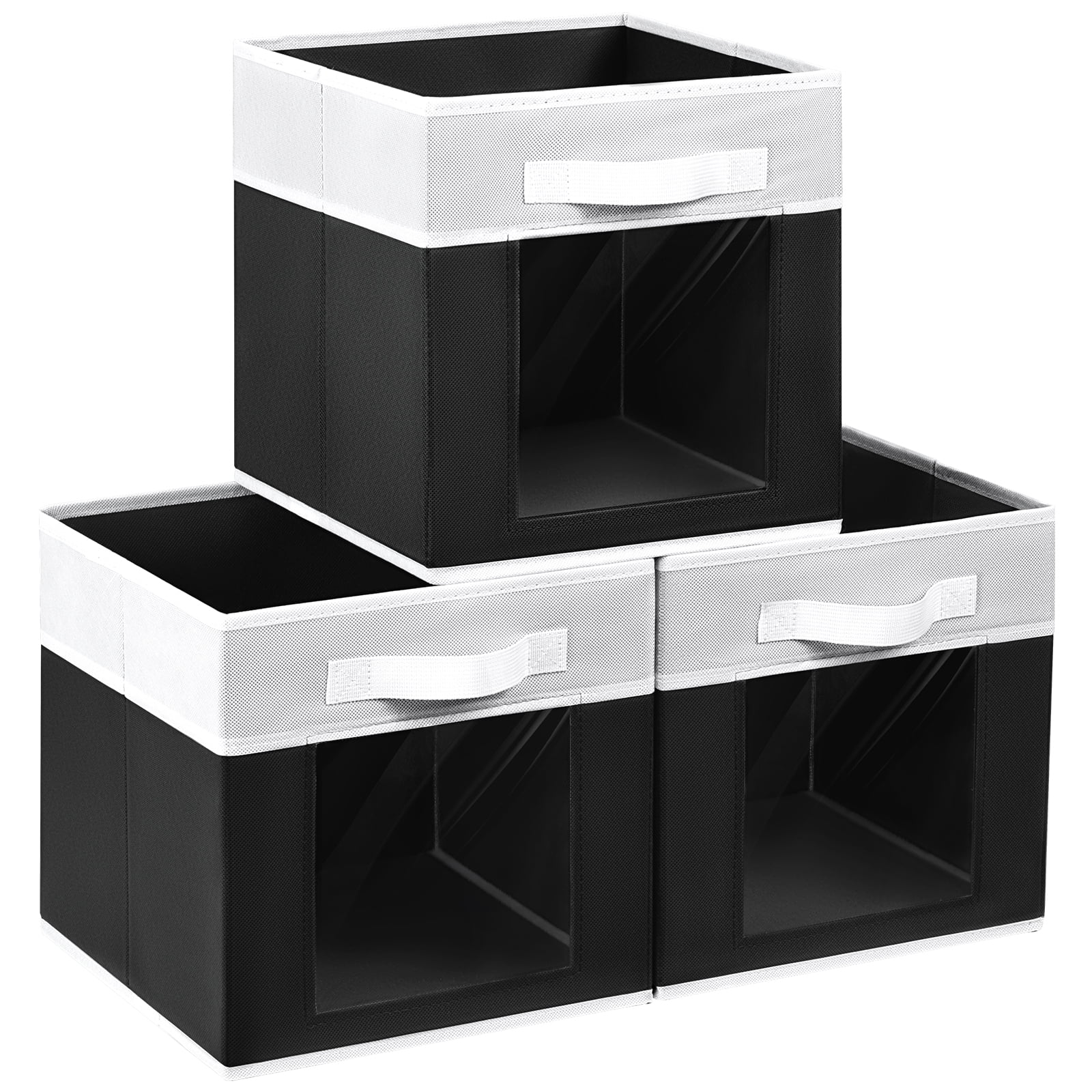 Homsorout Cube Storage Bins, Closet Storage Cubes with Window, Fabric