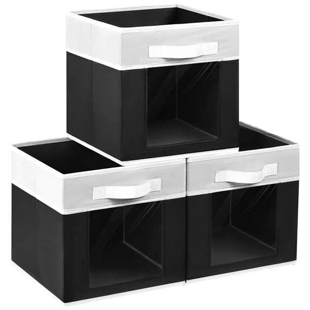 Homsorout Cube Storage Bins, Closet Storage Cubes with Window, Fabric