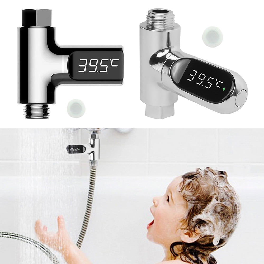 Kategori gys skammel Willstar Shower Thermometer Led Digital Display Baby Bath Water Fahrenheit  Celsius Thermometer 360 Degrees Rotating Screen for Home Bathroom Kitchen  (Silver) - Walmart.com