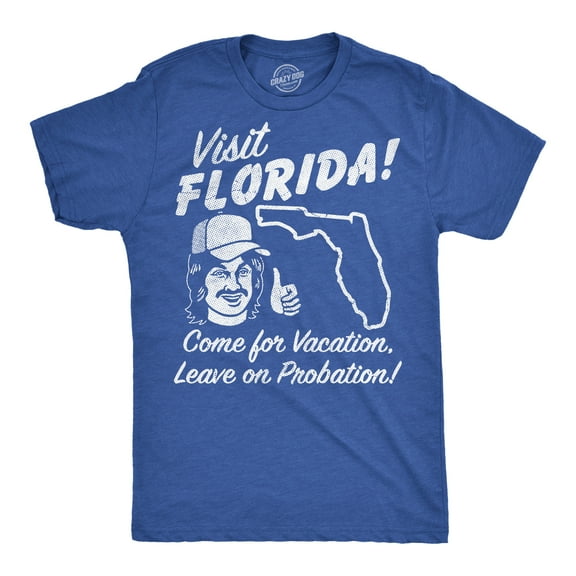 Mens Funny T Shirts Visit Florida Sarcastic Travel Graphic Novelty Tee for Men Graphic Tees
