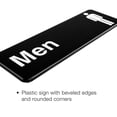 thumbnail image 3 of Excello Global Products Easy to Mount 9 by 3 in Informative Plastic Men Restroom Sign with Symbols, Black, Pack of 3 - EGP-HD-0251, 3 of 5