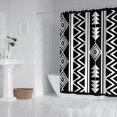 thumbnail image 3 of Extra Long Boho Shower Curtain 72x84 Inches - Vintage Floral & Tropical Leaves Pattern, Waterproof Bohemian Bathroom Decor with 12 Hooks, Tribal Rustic Style, 3 of 4