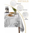 thumbnail image 2 of White Gray Marble Table Cloth, Modern Minimalist Abstract Texture Waterproof Tablecloth for Rectangle Tables, Reusable Washable Fabric Table Cover for Restaurant Kitchen Dining Tables 60"x102", 2 of 6