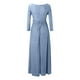 thumbnail image 5 of Vestidos de invitada de boda Prolriy para mujer, vestido de fiesta de cóctel formal con mangas largas y lentejuelas, falda larga tipo tubo, sexy, azul, talla S, 5 of 5