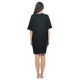 thumbnail image 3 of Casual Nights Short Sleeve Nightgowns for Women - Soft Cotton Blend Sleep Shirts | Oversized One Size Long Night Shirts, 3 of 4