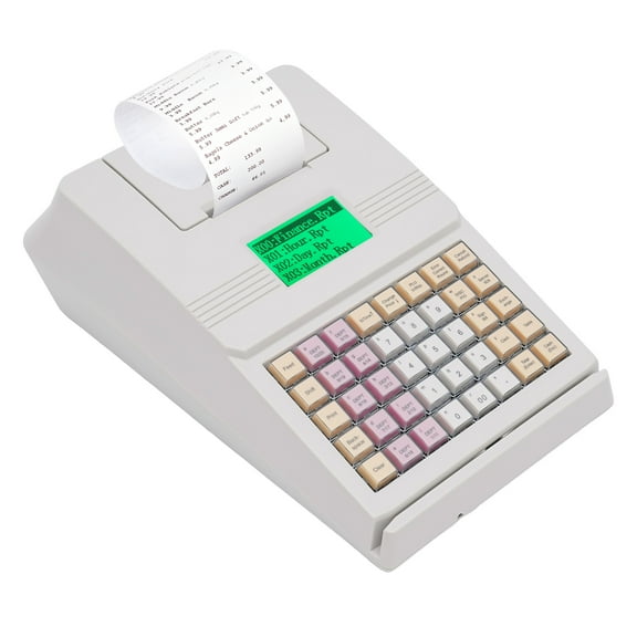 Electronic Cash Register, 40 Keys Raised Keyboard, ECRs Complete POS Cash System for Restaurants, Supermarkets, Wholesale Markets