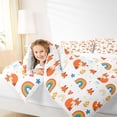 thumbnail image 3 of Erosebridal Orange Cute Fox Full Size Comforter Sets,Cartoon Rainbow Print Bedding Sets For Girls Kids 3-Piece, 3 of 7