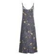 thumbnail image 5 of Women's Dresses Sleeveless Plus Size Under $10 Print Sleeveless Round Neck Dress Casual Long Dresses, 5 of 5