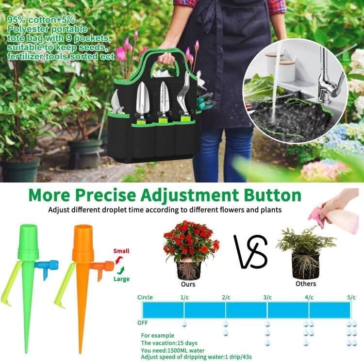 Gardening Tools Set 83 Pieces, Succulent Garden Tools Set Included, Aluminum Garden Tools for Gardening,Non-Slip Ergonomic Handle Tools