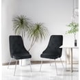 thumbnail image 4 of Topline Home Furnishings Velvet Side Chair with Chrome Legs, 4 of 6