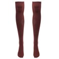 thumbnail image 2 of Señoras de Invierno de Punto sobre Botas rgas Calcetines hasta El Muslo Leggings - Café Sunnimix Calcetines de mujer, 2 of 8