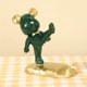 thumbnail image 3 of Escultura de oso 3D Soporte para teléfono móvil Estatuilla Soporte de dibujos animados Tabletas Soporte de soporte Animal hecho para escritorio patada verde Macarena Figuras de resina, 3 of 8