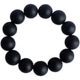 thumbnail image 7 of Bian Stone Bracelet Natural Black Beads Round Stretch Elastic Hand String Health Fashion Jewellery for Men Women, 7 of 7