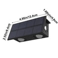 thumbnail image 2 of Lámpara de pared solar para exteriores resistente al agua IP65 | Luz escalonada decorativa de jardín de patio blanco cálido | Alimentado por energía solar, ahorro de energía | Fácil de instalar, sin, 2 of 5