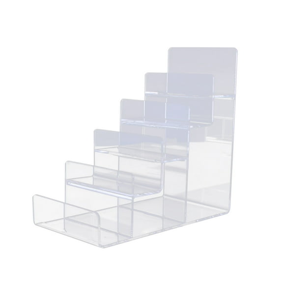 HUANLEDASH Purse Display Stand Wallet Handbag Organizer Trapezoidal Multi Tiers Jewelry Riser Display Rack Cosmetic Perfume Sunglasses Acrylic Display Shelf