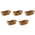 thumbnail image 1 of 5X Mimbre Ovalado Canasta de Pan Tejido, Cesta de Almacenamiento de 10.2 Pulgadas para Alimentos Fruta Cosmética Almacenamiento Mesa y Baño, 1 of 5