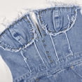 thumbnail image 6 of Clearance Items under $5 Black and Friday GaThRRgYP Jeans for Women,Women's Unique Sexy Hollowed Out Ripped Zipper Long Breast Wrapped Denim Jumpsuit, 6 of 9