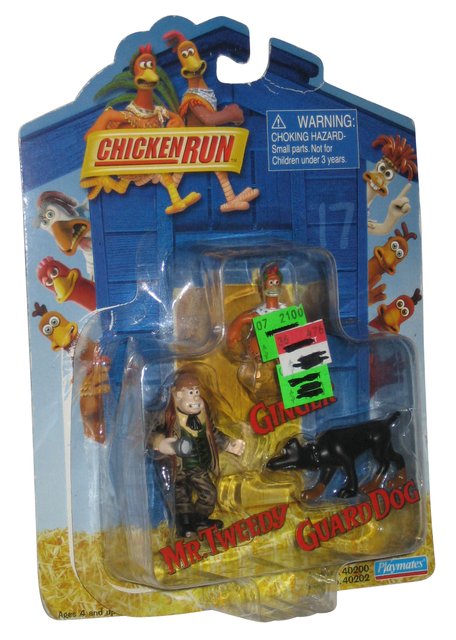 Chicken Run Guard Dog Mr Tweedy Ginger (2000) Playmates Mini Figure Set