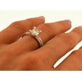 thumbnail image 2 of 1.25ct Engagement Tower Wedding RINGS Set Signity CZ Rhodium Sterling Silver (SIZE: 8), 2 of 2