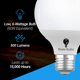 thumbnail image 2 of Bombillas LED Vanity Globe, bombillas Bluex, 6 W, 3000 K, 500 lm, paquete de 4, 2 of 2