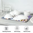 thumbnail image 7 of Yayeee Dish Drying Mat for Kitchen Counter 16"x18" Microfiber Absorbent Pad, Purple Flowers, 7 of 7