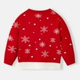 thumbnail image 4 of Lopecy-Sta Christmas Sweater for Toddler Girls (3-8Y), Kids Santa & Reindeer in Car Knit Crewneck Pullover, Winter Long Sleeve Xmas Knitted Top for Holiday Party Red, 4 of 8