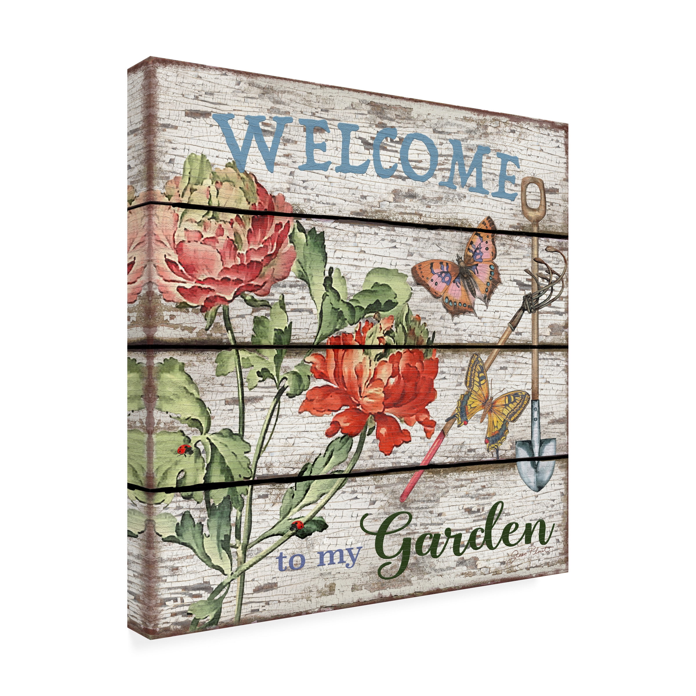 Jean Plout 'Country Garden' Outdoor Canvas 14x14