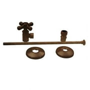 Universal Toilet Supply Kit in Tumbled Bronze