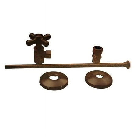 Universal Toilet Supply Kit in Tumbled Bronze