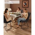 thumbnail image 4 of TacleeKii Dining Chairs Set of 2, Faux Leather Upholstered Dining Room Chairs with Metal Frame, for Kitchen Living Room, Black, 4 of 9